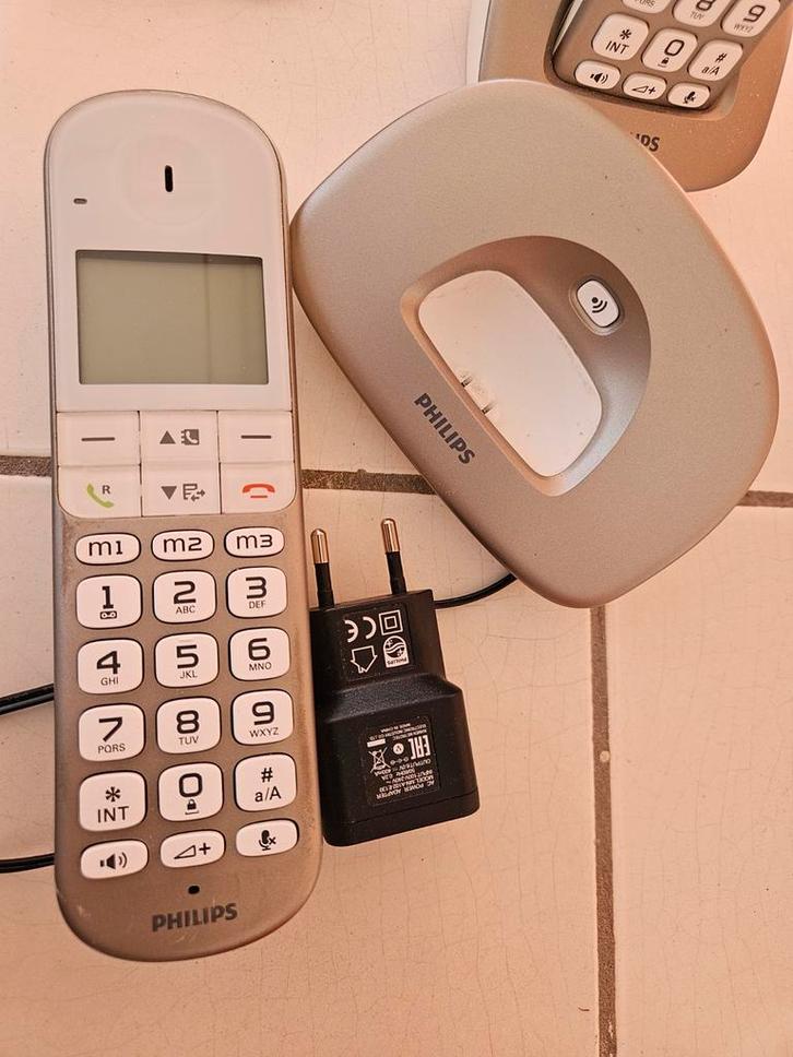 Philips XL490 Duo Draadloze Telefoon, Telecommunicatie, Vaste telefoons | Handsets en Draadloos, Gebruikt, 2 handsets, Ophalen of Verzenden