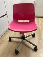 leuke roze bureaustoel met wieltjes, Ophalen, Zo goed als nieuw, Roze, Bureaustoel