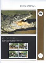 wwf wnf Hoofdstuk+zegels+4fdc Cuba Krokodil bedreigde dierso, Ophalen of Verzenden, Postfris, Dier of Natuur