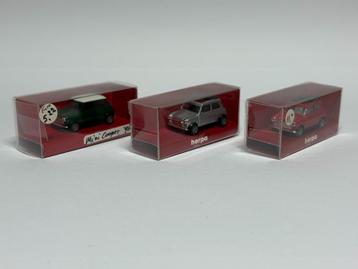 3x Herpa Mini Cooper (032339, 022248, 021777) schaal H0 beschikbaar voor biedingen