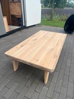 Massief eiken hangemaakte salontafel, 100 tot 150 cm, Eikenhout, Nieuw, Minder dan 50 cm