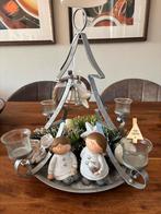 Metalen kerstboom met schaal en accesoires, Ophalen, Zo goed als nieuw