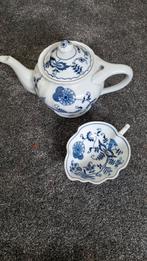 Blue danube schaaltje en theepot, patroon zwiebelmuster, Huis en Inrichting, Keuken | Servies, Overige typen, Ophalen of Verzenden