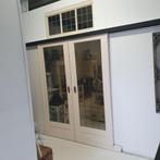 2 Glas in lood schuifdeuren, Ophalen, Gebruikt, 80 tot 100 cm, Binnendeur