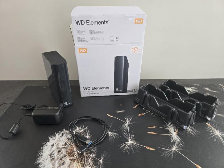 WD Elements Desktop 12TB – Externe Harde Schijf, Computers en Software, Harde schijven, Zo goed als nieuw, Desktop, Extern, HDD