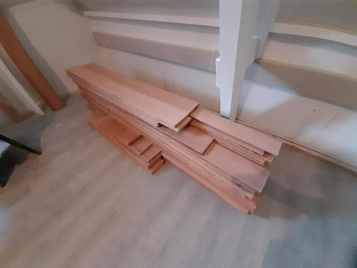 Mooi, massief hardhouten vloerdelen, nieuw 30m2., Doe-het-zelf en Verbouw, Vloerdelen en Plavuizen, Nieuw, Hout, 150 cm of meer