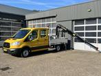 Ford Transit 310 2.2 TDCI L3 126pk Laadkraan Hiab 023 T3 Air, Auto's, Euro 5, Stof, Gebruikt, Zwart