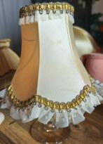 Vintage boudoir lampenkapje, Rond, Ophalen of Verzenden, Zo goed als nieuw, Crème