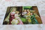 Kerst Postkaart - Engelen, Maria met Jezus Kind, Glitter,, Verzenden, 1980 tot heden, Ongelopen, Feest(dag)
