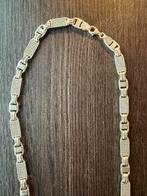 Zilveren Koningsketting met Zirkonia - 66cm, Sieraden, Tassen en Uiterlijk, Kettingen, Ophalen of Verzenden, Zo goed als nieuw