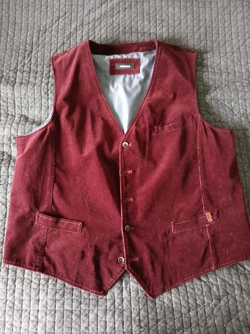 Bordeaux corduroy gilet maat M/L, vintage, Kleding | Heren, Kostuums en Colberts, Nieuw, Maat 48/50 (M), Rood, Ophalen of Verzenden