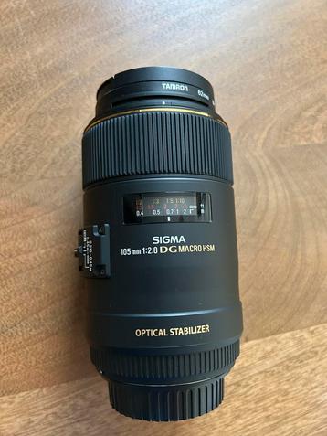 Sigma 105mm f/2.8 EX DG OS HSM Macro Canon objectief beschikbaar voor biedingen