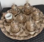 Nieuw - Zilveren dienblad met 6 bekers en een suikerpot, Ophalen of Verzenden, Zilver