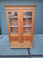 Oud grenen kast, vitrinekast, legkast, buffetkast, Huis en Inrichting, Kasten | Vitrinekasten, Ophalen, Gebruikt, 100 tot 150 cm