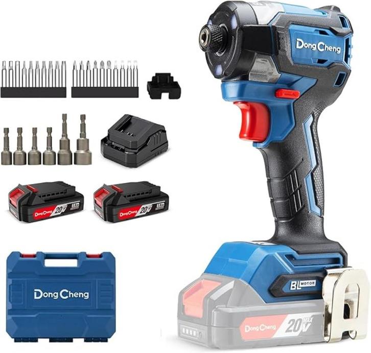 18V Borstelloze Slagschroevendraaier | 208Nm | 2x Accu, Doe-het-zelf en Verbouw, Gereedschap | Handgereedschap, Nieuw, Ophalen of Verzenden