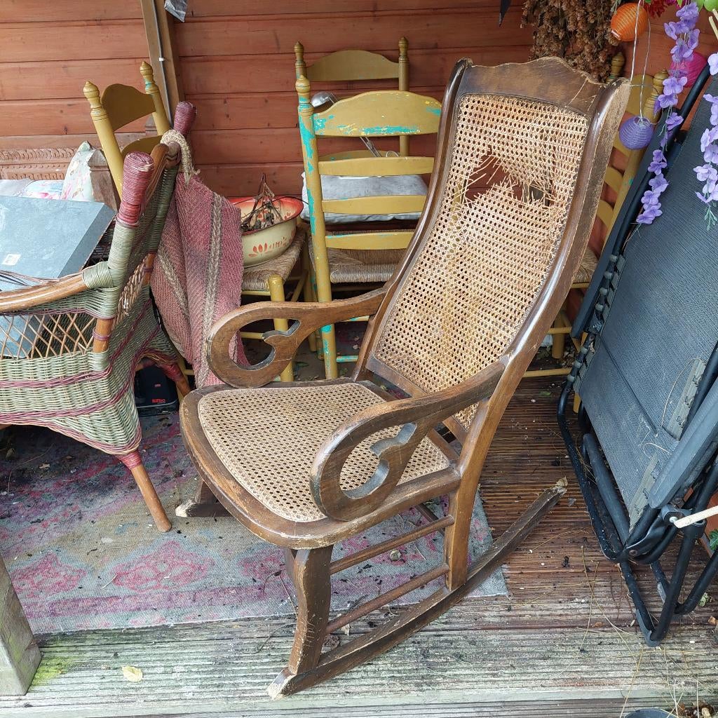 Schommelstoel, Ophalen, Gebruikt, Bruin, Landelijk