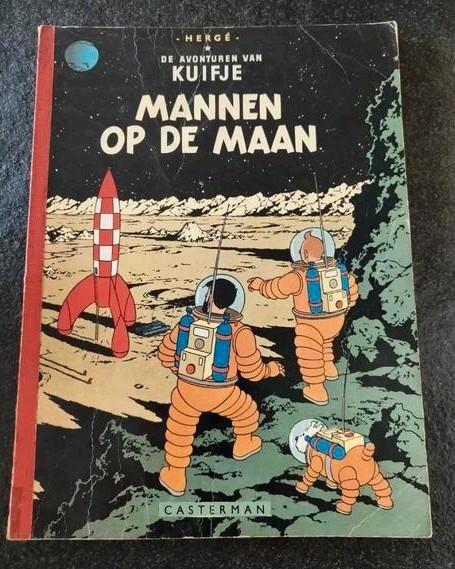 Kuifje Mannen op de maan 1954 nette staat, Boeken, Stripboeken, Gelezen, Eén stripboek, Ophalen of Verzenden