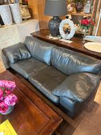 Zwarte leren 2.5-zits bank - Goede kwaliteit, Ophalen, Gebruikt, 150 tot 200 cm, Tweepersoons