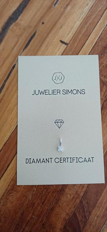Lab Grown Diamant 0.10ct juwelier simons beschikbaar voor biedingen