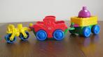 Fisher Price Little People, 6 voertuigen + hond in draairad., Ophalen of Verzenden, Zo goed als nieuw, Speelset