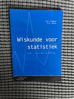 Wiskunde voor statistiek, Boeken, Wetenschap, Overige wetenschappen, W.M. Franken; R.A. Bouts, Ophalen of Verzenden, Zo goed als nieuw