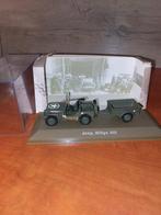 WILLYS  JEEP MET AANHANGER, Hobby en Vrije tijd, Modelauto's | 1:43, Ophalen of Verzenden, Zo goed als nieuw, Tractor of Landbouw
