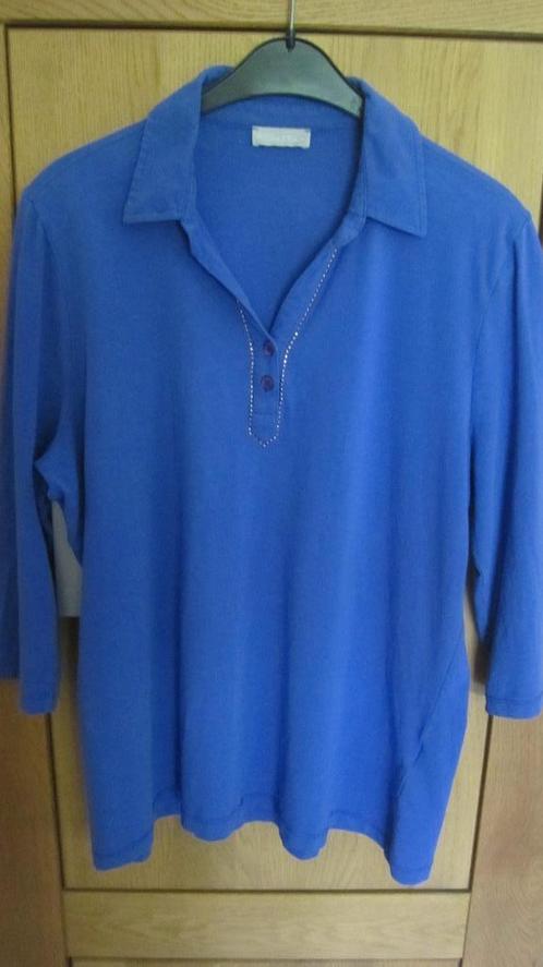 Setter blauwe damesshirt maat 46., Kleding | Dames, Tops, Maat 46/48 (XL) of groter, Blauw, Korte mouw, Ophalen of Verzenden