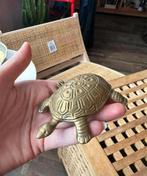 Messing schildpad met opbergruimte in het schild, Antiek en Kunst, Antiek | Koper en Brons, Ophalen of Verzenden