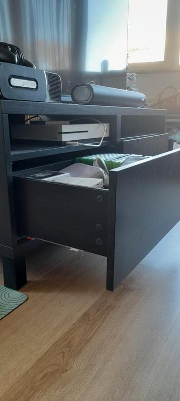 Ikea Besta TV meubel zwart met lades - afbeelding 2