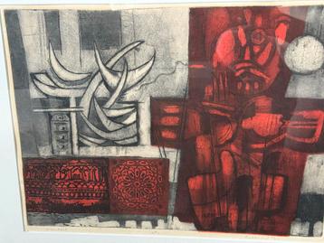 Abstracte ets van Lucas van de Pol beschikbaar voor biedingen