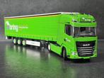 TEKNO Bring DAF XG+ met 3-assige schuifzeilen oplegger, Hobby en Vrije tijd, Modelauto's | 1:50, Nieuw, Tekno, Bus of Vrachtwagen
