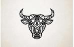 Wanddecroratie Stier 45x50 cm hout zwart, Ophalen of Verzenden