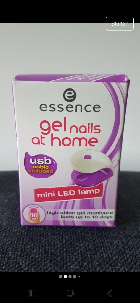 Essence mini LED lamp Gel nails at home, Sieraden, Tassen en Uiterlijk, Uiterlijk | Cosmetica en Make-up, Gebruikt, Toebehoren