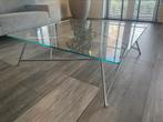 Fraai design glazen salontafel, Huis en Inrichting, Tafels | Salontafels, Ophalen, Gebruikt, 100 tot 150 cm, 50 tot 100 cm