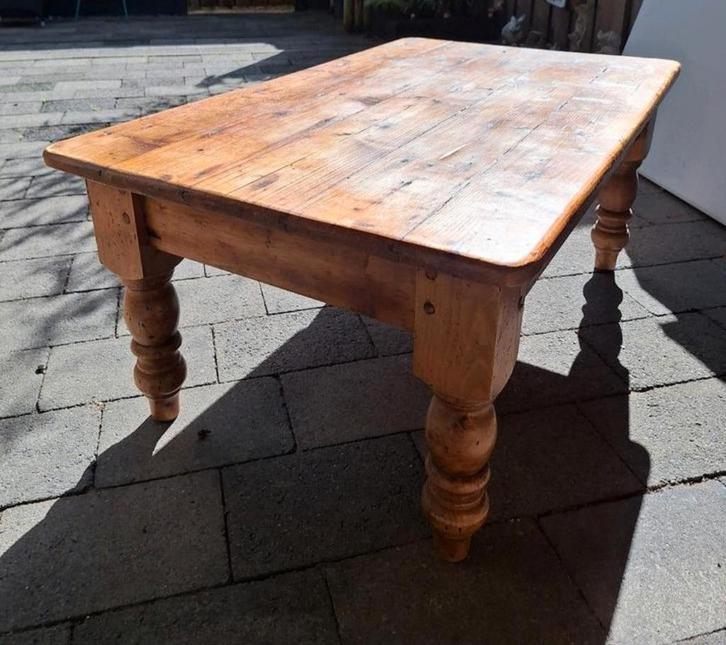 Oud grenen salontafel met lade, Huis en Inrichting, Tafels | Salontafels, Zo goed als nieuw, Minder dan 50 cm, 50 tot 100 cm, 100 tot 150 cm