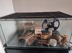 Hamster/rat/reptiel Glazen hok, Dieren en Toebehoren, Hamster, Zo goed als nieuw, Hok, 75 tot 110 cm