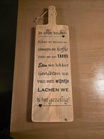 Grote stijgerhouten plank met tekst, Ophalen of Verzenden, Zo goed als nieuw
