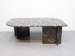 Vintage Salontafel | Fossiel | Marmer, Ophalen, Overige materialen, Gebruikt, 100 tot 150 cm