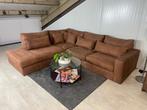 GRATIS LEVERING Z.G.A.N Hoekbank Cognac 286x250 GEREINIGD, 250 tot 300 cm, Stof, Hoekbank, Ophalen of Verzenden