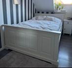Massief houten bed 140x200 cm – in topstaat!, Gebruikt, Wit, Tweepersoons, 200 cm