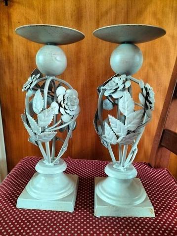 Vintage kandelarenset, 31 cm hoog. Smeedwerk. beschikbaar voor biedingen