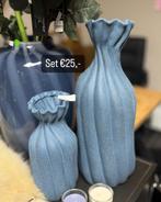 Set blauwe vaas, Blauw, Nieuw, Ophalen of Verzenden, Glas