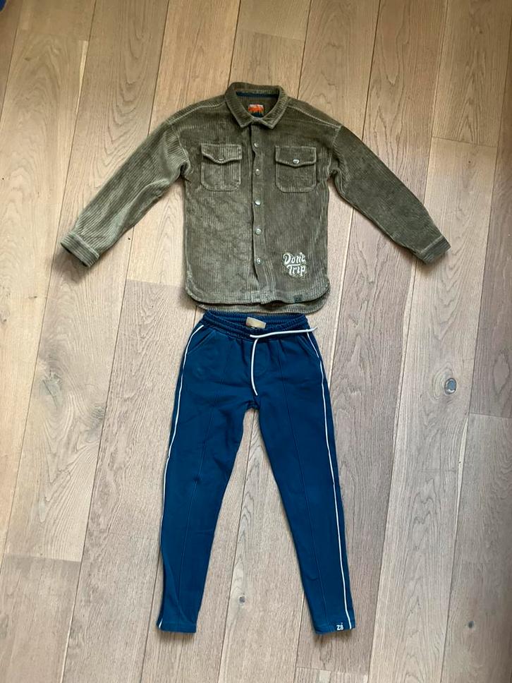 Blouse en broek Z8 maat 128/134, Kinderen en Baby's, Kinderkleding | Maat 128, Zo goed als nieuw, Jongen, Overhemd of Blouse, Ophalen of Verzenden