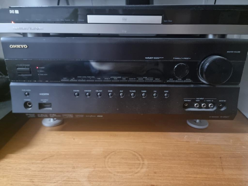 Onkyo TX-SR607 Receiver met Afstandsbediening, Audio, Tv en Foto, Versterkers en Receivers, Gebruikt, 5.1, 120 watt of meer, Onkyo