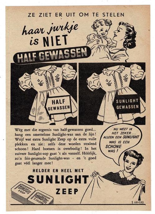 2x Haar jurkje is niet half gewassen maar met SUNLIGHT ZEEP, Verzamelen, Merken en Reclamevoorwerpen, Zo goed als nieuw, Overige typen