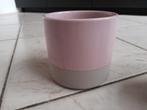 mooie bloempot roze met grijs 12,5 cm, Tuin en Terras, Bloempotten, Ophalen, Rond, Binnen, Zo goed als nieuw
