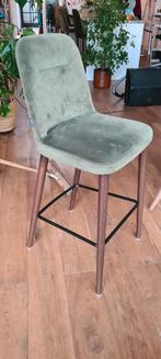 Satelliet barkruk velvet groen, Ophalen, Gebruikt, 60 tot 90 cm, 1 kruk