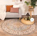 ️Oosters rond vintage vloerkleed 160cm - Multicolor, Huis en Inrichting, Ophalen, Persian/Oosters/vintage, 150 tot 200 cm, Rond