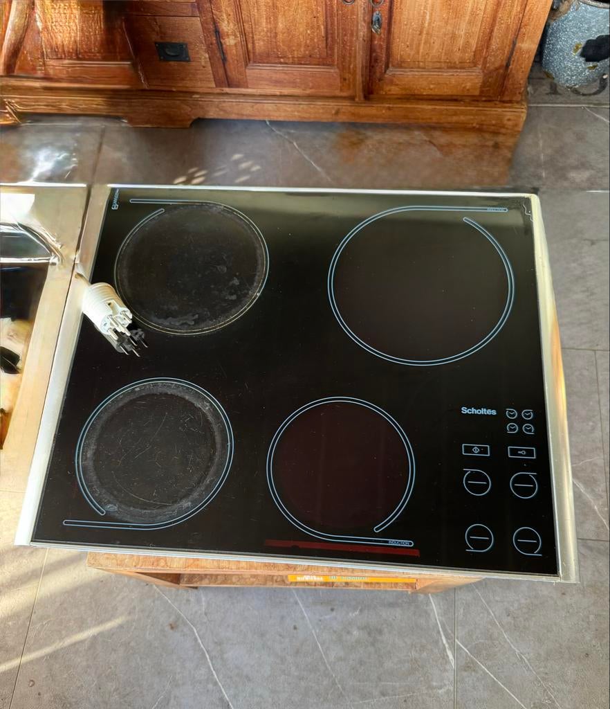 Scholtes Inductie Kookplaat - Gebruikt, Ophalen, Gebruikt, 4 kookzones, Inbouw