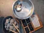 Volledige hotstone set met warmhouder, Sport en Fitness, Ophalen, Gebruikt